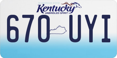 KY license plate 670UYI