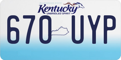 KY license plate 670UYP