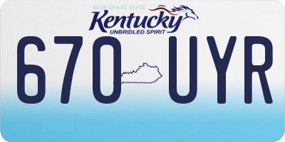 KY license plate 670UYR