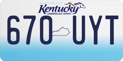 KY license plate 670UYT