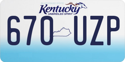KY license plate 670UZP