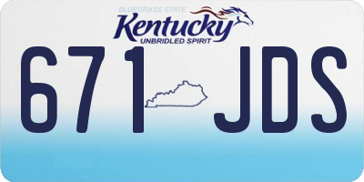 KY license plate 671JDS
