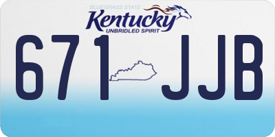 KY license plate 671JJB