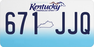 KY license plate 671JJQ