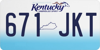 KY license plate 671JKT