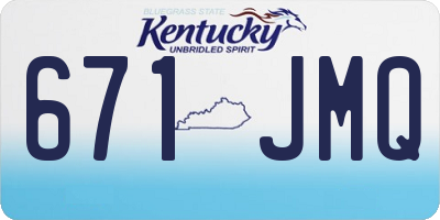 KY license plate 671JMQ