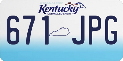 KY license plate 671JPG
