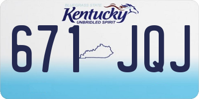 KY license plate 671JQJ