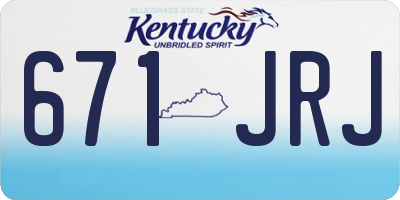 KY license plate 671JRJ