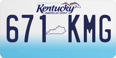 KY license plate 671KMG