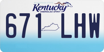 KY license plate 671LHW