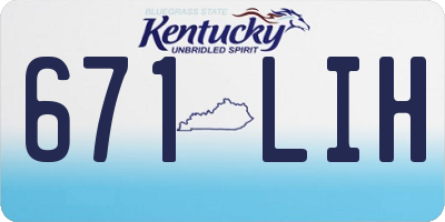 KY license plate 671LIH
