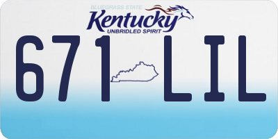 KY license plate 671LIL
