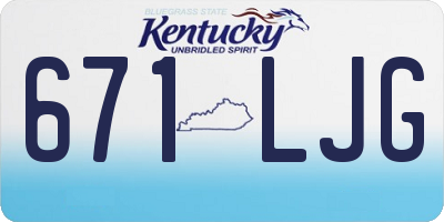 KY license plate 671LJG