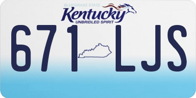 KY license plate 671LJS