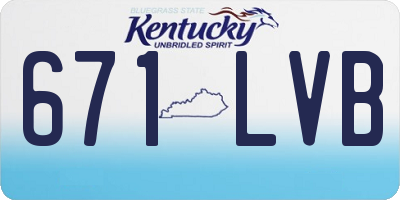 KY license plate 671LVB