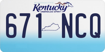 KY license plate 671NCQ