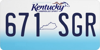 KY license plate 671SGR