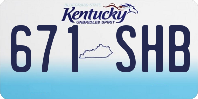 KY license plate 671SHB