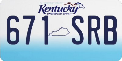KY license plate 671SRB
