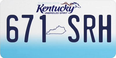 KY license plate 671SRH