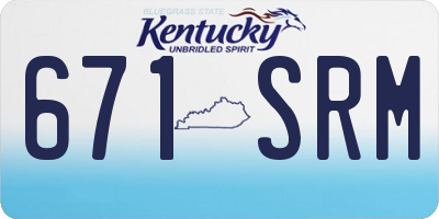 KY license plate 671SRM