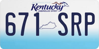 KY license plate 671SRP
