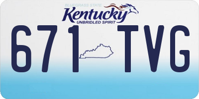 KY license plate 671TVG