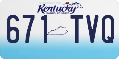 KY license plate 671TVQ
