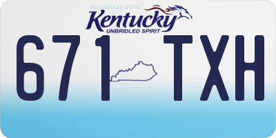 KY license plate 671TXH