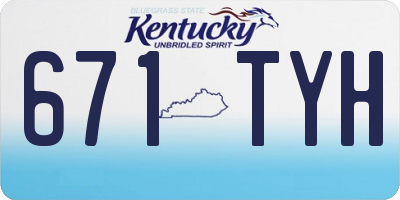 KY license plate 671TYH