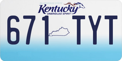 KY license plate 671TYT