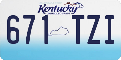 KY license plate 671TZI