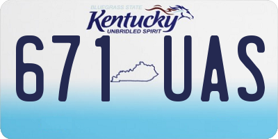 KY license plate 671UAS