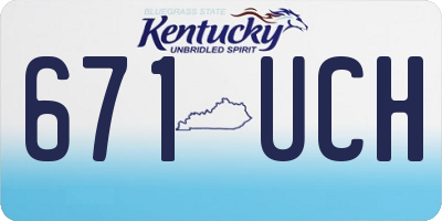 KY license plate 671UCH