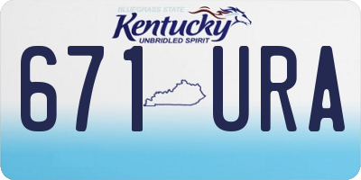 KY license plate 671URA