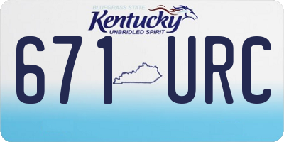 KY license plate 671URC
