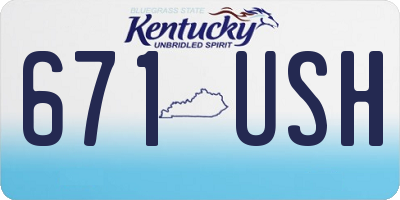 KY license plate 671USH