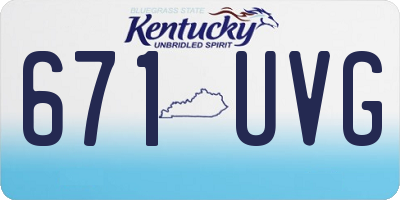 KY license plate 671UVG