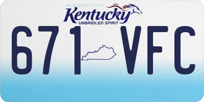 KY license plate 671VFC