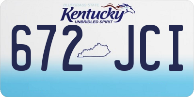 KY license plate 672JCI