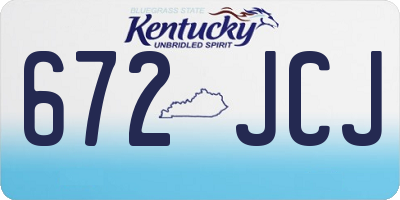 KY license plate 672JCJ