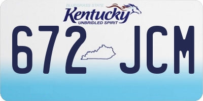 KY license plate 672JCM