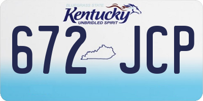 KY license plate 672JCP