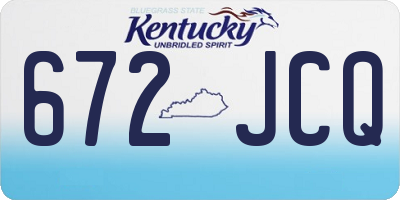 KY license plate 672JCQ