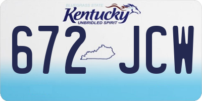 KY license plate 672JCW