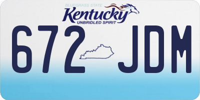 KY license plate 672JDM