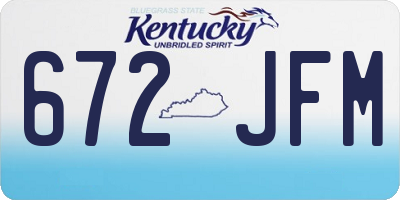 KY license plate 672JFM