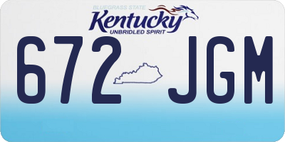 KY license plate 672JGM