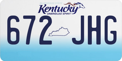 KY license plate 672JHG